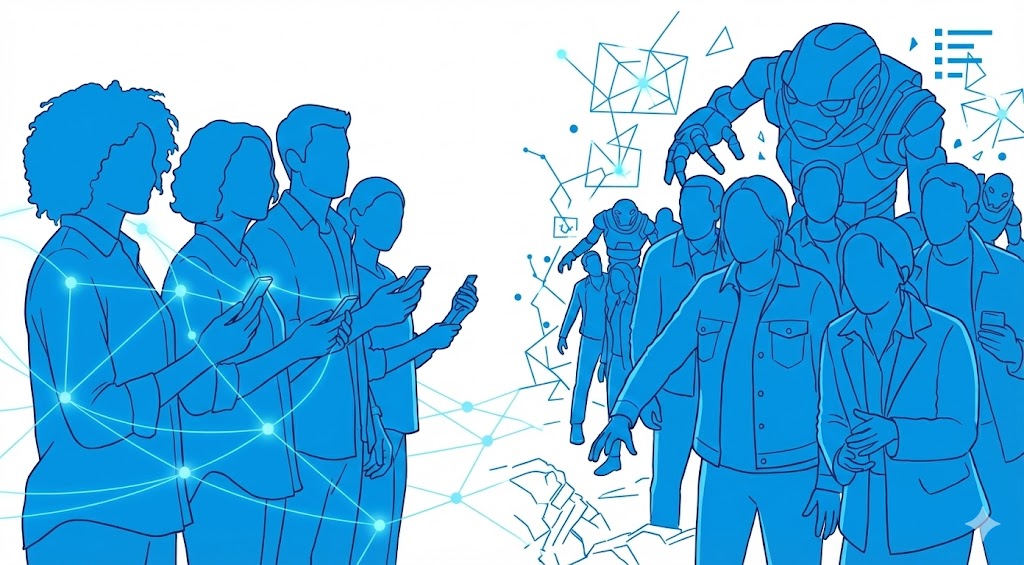 Illustration on the topic of global collaboration